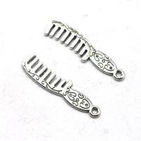 Tibetan Style Pendants, Comb, antique silver color plated, DIY, 35x9x1.50mm, Sold By PC