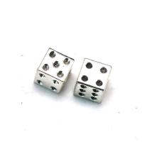 Tibetan Style Pendants, Dice, antique silver color plated, DIY, 7.20x7.20x7.20mm, Sold By PC