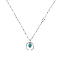 Acier titane collier de chandail, avec turquoise, poli, unisexe, couleur originale, Longueur:Environ 27.55 pouce, Vendu par PC