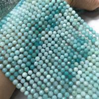 Natural Amazonite Beads, ​Amazonite​, Round, polished, DIY & faceted, 5-5.5mm, Length:38 cm, Sold By PC