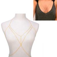 Zinc Alloy Chest Chain plated Double Layer & fashion jewelry & for woman 73cmu300187cm Sold By PC