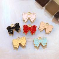 Zinc Alloy Enamel Pendants Bowknot gold color plated Unisex nickel lead & cadmium free Approx Sold By Bag