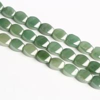 Perline avventurina, avventurina verde, lucido, DIY, verde, 10x14mm, Venduto per Appross. 38 cm filo