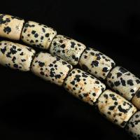 Natural Dalmatian Beads, Column, DIY & different size for choice, Sold Per Approx 38 cm Strand
