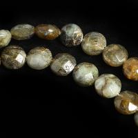 Natural Labradorite Beads, Round, DIY & faceted, 7.50x12mm, Sold Per Approx 38 cm Strand