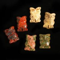 Fashion Decoration Natural Stone Owl Carved Sold By PC