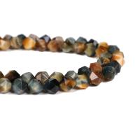 Tiger Eye Beads, Rhombus, du kan DIY & forskellig størrelse for valg & facetteret, Solgt af Strand