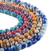 Regen Blumen Stein Perlen, rund, DIY & verschiedene Größen vorhanden, keine, verkauft von Strang