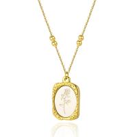 التيتانيوم الصلب قلادة, 14K مطلية بالذهب, مجوهرات الموضة & للمرأة, الذهب, 15x20mm, طول 34 سم, تباع بواسطة PC