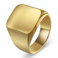 Палец кольцо из нержавеющей стали, Нержавеющая сталь 316, Квадратная форма, разный размер для выбора & Мужский, Много цветов для выбора, 18mm, размер:7-14, продается PC