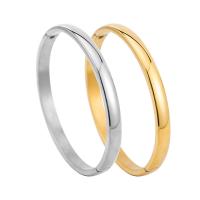 Titanium Steel Bracelet & Bangle, gold color plated, for woman, more colors for choice, 59.30x6mm, Sold By PC