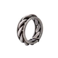 Titanium Steel Finger Ring, antique silver color plated, different size for choice & for man, Sold By PC