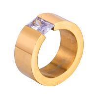 Anillo de dedo de Titantium Acero, Partículas de acero, diverso tamaño para la opción & para hombre & con diamantes de imitación, más colores para la opción, Vendido por UD