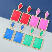 Resin Earring, Tibetan Style, with Resin, gold color plated, fashion jewelry & for woman & with glass rhinestone, more colors for choice, 55x24mm, Sold By Pair