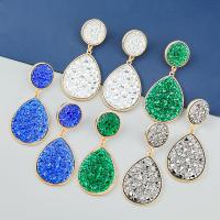 Acrylic Jewelry Earring Zinc Alloy with Acrylic gold color plated fashion jewelry & for woman Sold By Pair