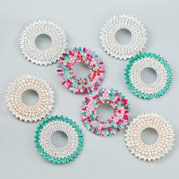 Rhinestone Earring Zinc Alloy Round plated fashion jewelry & for woman & with rhinestone Sold By Pair