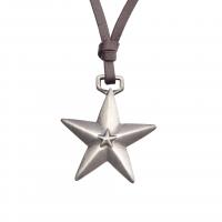 Sweater Chain Necklace Zinc Alloy with PU Leather Star plated fashion jewelry & for man Length 82 cm Sold By PC