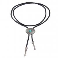 Collier chaîne chandail , alliage de zinc, avec turquoise & corde en nylon, Placage, bijoux de mode & pour homme, plus de couleurs à choisir, 3.5x2.5cmu30013.2cm, Longueur:82 cm, Vendu par PC