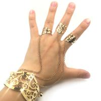 Gothic Bracelet Ring, Tibetan Style, Heart, plated, fashion jewelry & for woman, more colors for choice, 65x55mm, Sold By PC