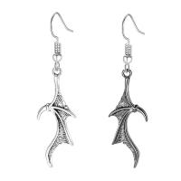 Zinc Alloy Drop Earrings Wing Shape fashion jewelry & Halloween Jewelry Gift & for woman Sold By Pair