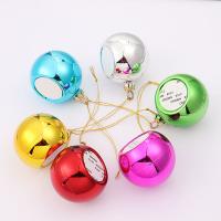 Plastic Christmas Hanging Ornaments, Round, Christmas Design & different size for choice, more colors for choice, Sold By PC