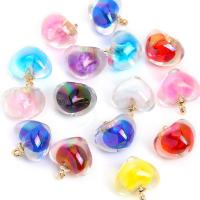 Acrylic Pendants, Heart, DIY, more colors for choice, 18mm, Approx 20PCs/Bag, Sold By Bag