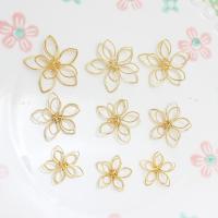 Brass Bead Cap Flower gold color plated DIY golden nickel lead & cadmium free Sold By PC
