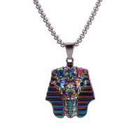 Stainless Steel Jewelry Necklace, 304 Stainless Steel, with Tibetan Style, Vacuum Ion Plating, different styles for choice & for man, multi-colored, 700mm, Sold By PC