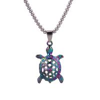 Stainless Steel Jewelry Necklace 304 Stainless Steel with Zinc Alloy Vacuum Ion Plating Unisex multi-colored 700mm Sold By PC