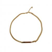 Collar de Acero Titanio, Partículas de acero, chapado en color dorado, Joyería & para mujer, dorado, 450mm, Vendido por UD