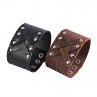Cowhide Bracelet with Zinc Alloy vintage & for man Sold By PC
