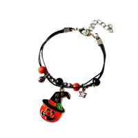 Porcelain Bracelet, with Tibetan Style bead & Wax Cord, Halloween Design & Unisex & different styles for choice & enamel, multi-colored, Length:Approx 14-20 cm, Sold By PC