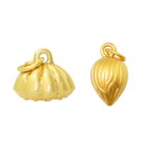 Pingentes de liga de zinco, Lótus Seedpod, cromado de cor dourada, Design de Halloween & unissex & Vario tipos a sua escolha & esmalte, Buraco:Aprox 3.5mm, vendido por PC