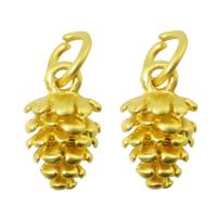 Tibetan Style Pendants, Pinecone, gold color plated, DIY & blacken, 11x6.50mm, Hole:Approx 4mm, Sold By PC