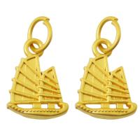 Tibetan Style Pendants, Sail Boat, gold color plated, DIY, 12x9mm, Hole:Approx 4mm, Sold By PC