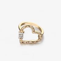 Zinc Alloy prst prsten, Zinek, barva pozlacený, módní šperky & pro ženy & s drahokamu, zlatý, 16.20x16.10mm, Prodáno By PC
