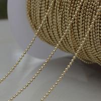 Messing Ball Chain, guldfarve belagt, du kan DIY & forskellig størrelse for valg, gylden, nikkel, bly & cadmium fri, Solgt af m