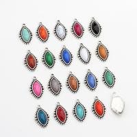 Resin Pendant, Tibetan Style, with Resin, Horse Eye, antique silver color plated, Unisex, more colors for choice, nickel, lead & cadmium free, 15x24mm, Approx 10PCs/Bag, Sold By Bag