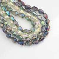 Crystal Bracelets, Teardrop, polished, DIY & faceted, more colors for choice, 10x15mm, Approx 50PCs/Strand, Sold By Strand