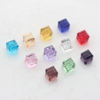 Crystal Bracelets, Square, polished, DIY & no hole, more colors for choice, 7mm, Approx 100PCs/Bag, Sold By Bag