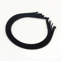 Eisen Haarband Zubehör, mit Stoff, DIY & verschiedene Größen vorhanden, schwarz, frei von Nickel, Blei & Kadmium, verkauft von PC