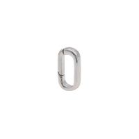 Brass Snap Clasp, silver color plated, DIY, nickel, lead & cadmium free, 8.75x16x3mm, Sold By PC