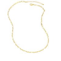 Messing Halskette, mit Verlängerungskettchen von 2, 18K vergoldet, verschiedene Stile für Wahl & für Frau, goldfarben, frei von Nickel, Blei & Kadmium, 9x4mm, Länge:17.7 ZollInch, verkauft von PC