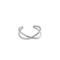 metal Anillo de dedo Cuff, chapado en color de plata, diferentes estilos para la opción & para mujer, plateado, libre de níquel, plomo & cadmio, 20mm, Vendido por UD