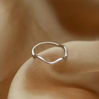 Brass Finger Ring, silver color plated, for woman, silver color, nickel, lead & cadmium free, 13mm, Sold By PC