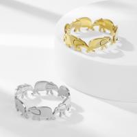 Нержавеющая сталь 304 Манжеты палец кольцо, Слон, полированный, ювелирные изделия моды & Женский, Много цветов для выбора, 5.40x1mm, продается PC