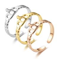 Titantium Steel finger ring, Titan Stål, Crown, mode smycken & Unisex, fler färger för val, 1.20x6mm, Säljs av PC