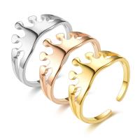 Titanium Steel Finger Ring Crown Vacuum Ion Plating fashion jewelry & Unisex Sold By PC
