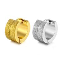 Stainless Steel Huggie Hoop Earring, 316L Stainless Steel, hand polished, fashion jewelry & Unisex, more colors for choice, 7x9mm, Sold By PC