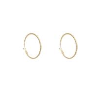 Brass Hoop Earring, Donut, plated, fashion jewelry & for woman & frosted, more colors for choice, nickel, lead & cadmium free, 2x44mm, Sold By PC